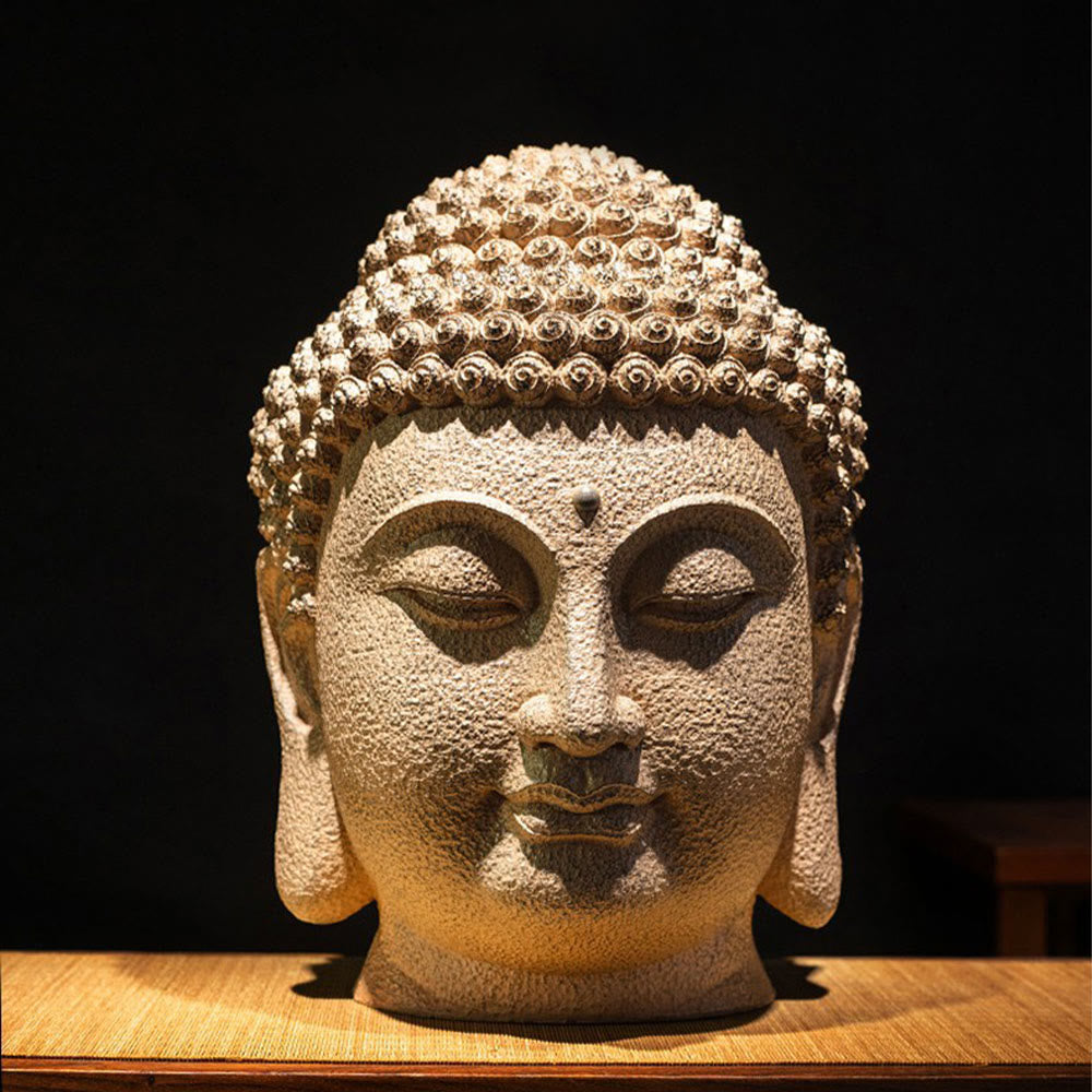 Closed Eyes Meditating Buddha Resin Statue - 42cm