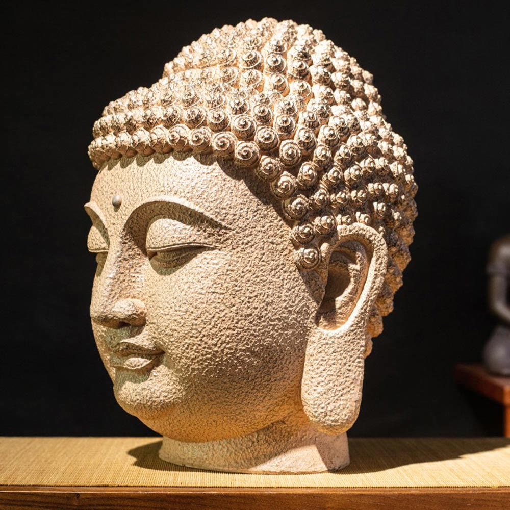 Closed Eyes Meditating Buddha Resin Statue - 42cm