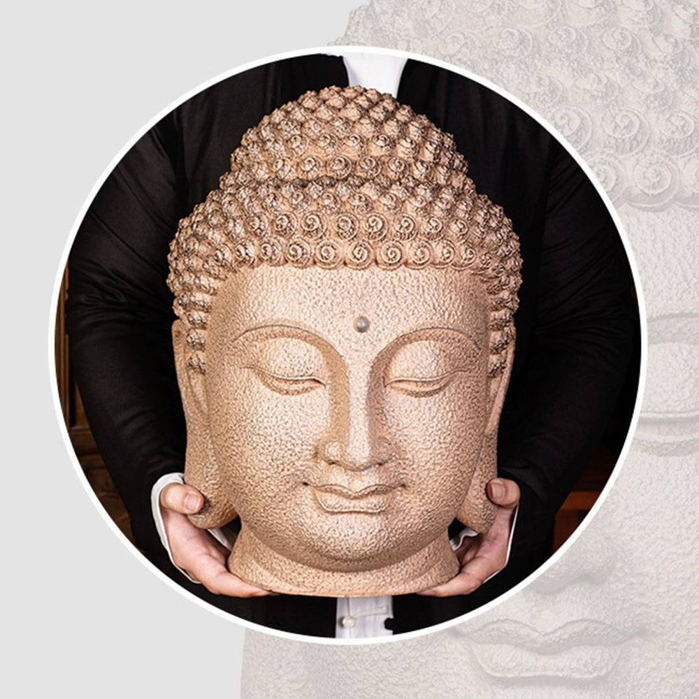 Closed Eyes Meditating Buddha Resin Statue - 42cm