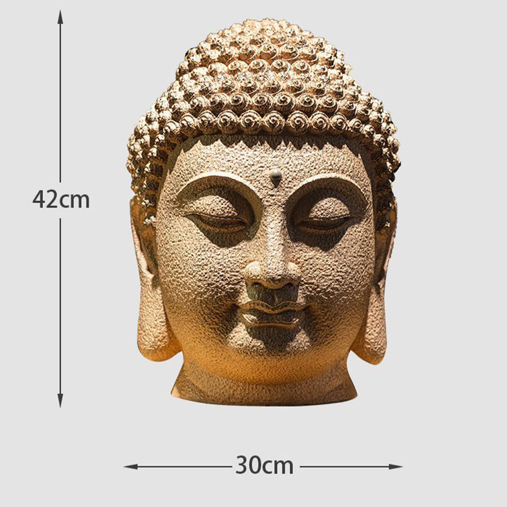 Closed Eyes Meditating Buddha Resin Statue - 42cm