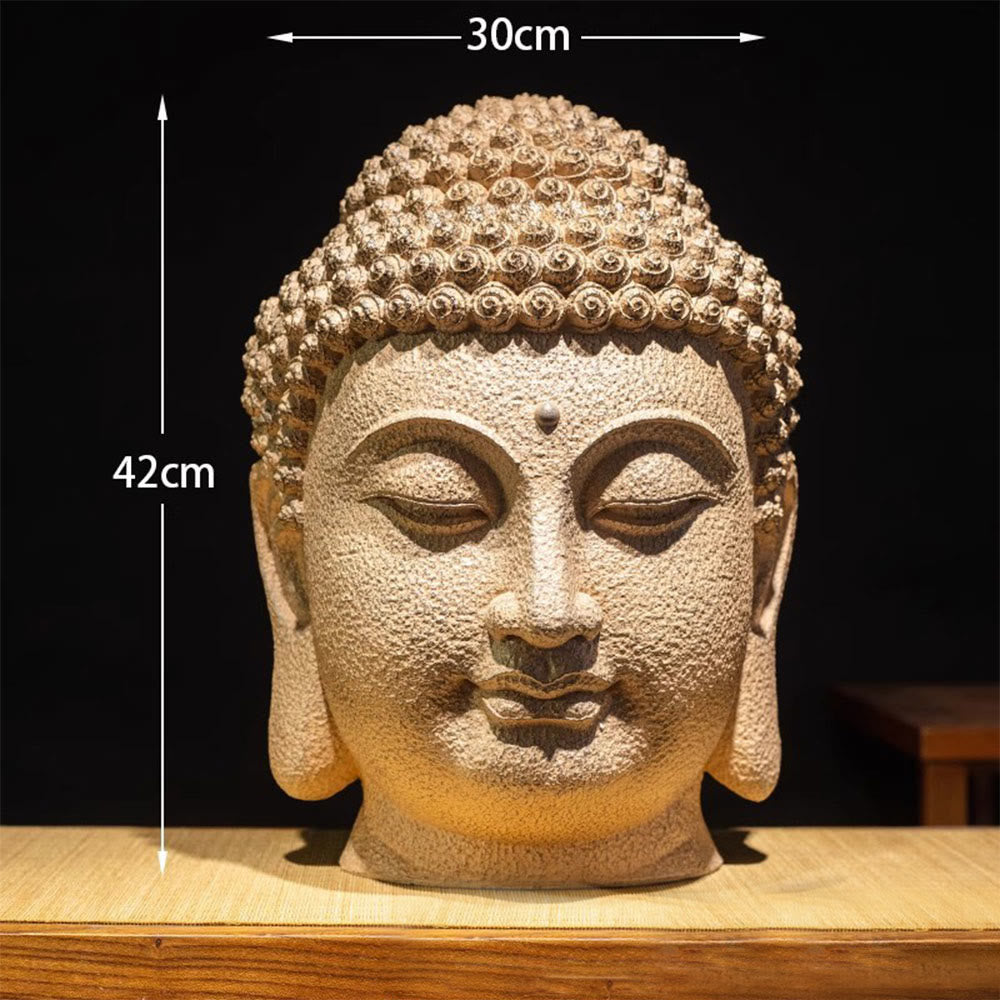 Closed Eyes Meditating Buddha Resin Statue - 42cm