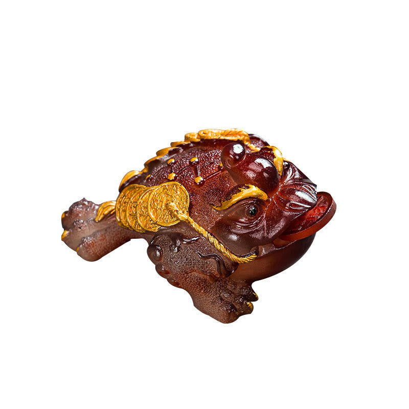Color Changing Feng Shui Frog Resin Tea Pet Figurine