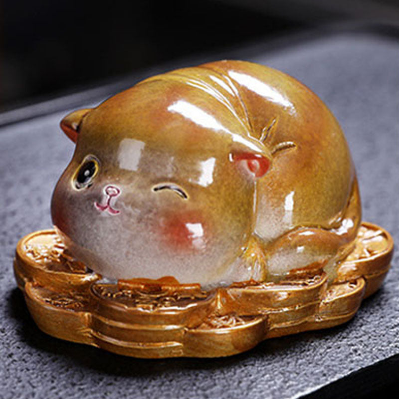 Color Changing Mini Cat Resin Tea Pet | Zen Decor Figurine