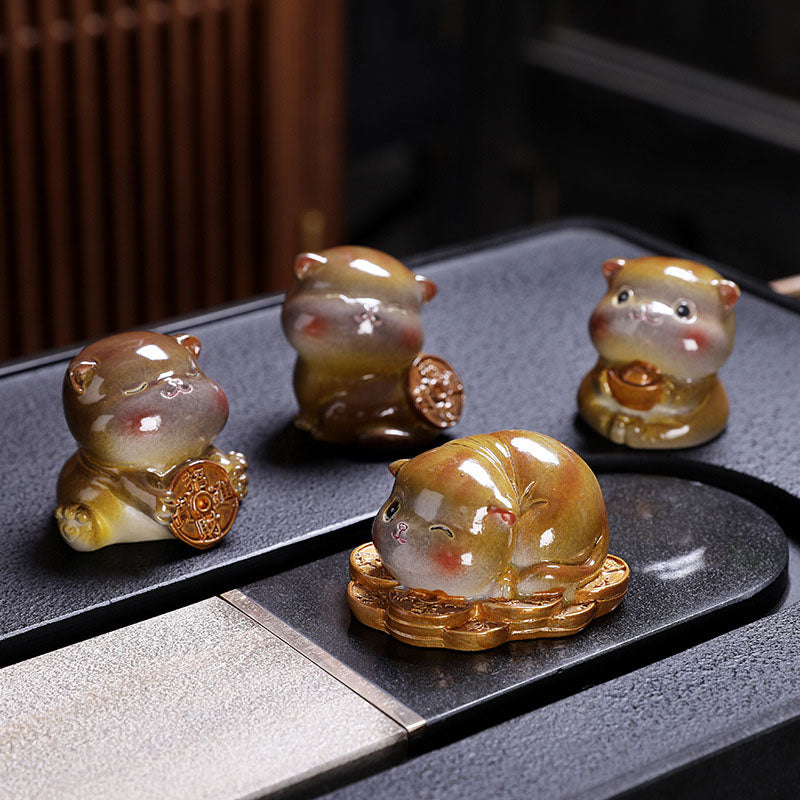 Color Changing Mini Cat Resin Tea Pet | Zen Decor Figurine