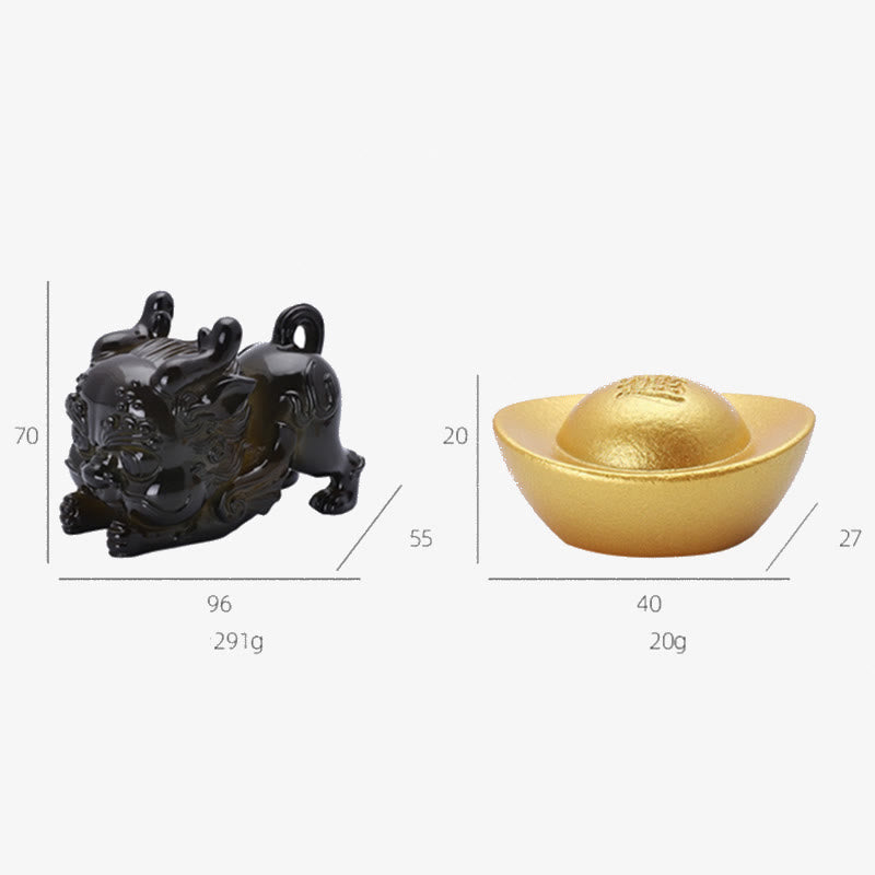 Color Changing Resin PiXiu Figurine for Wealth & Harmony
