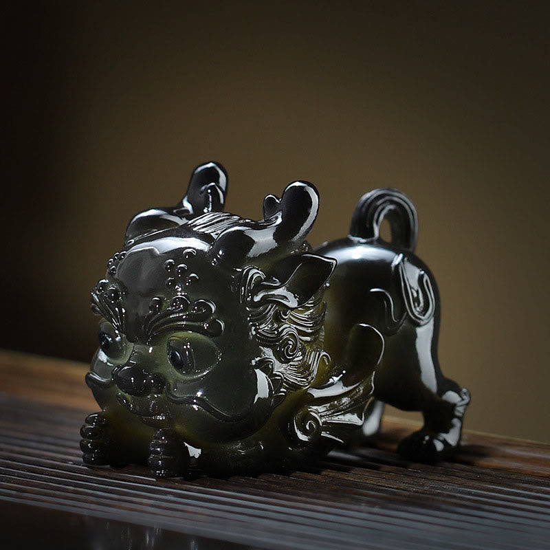 Color Changing Resin PiXiu Figurine for Wealth & Harmony