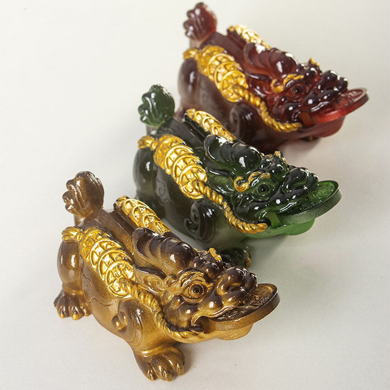 Color Changing Small PiXiu Resin Wealth Figurine 11cm