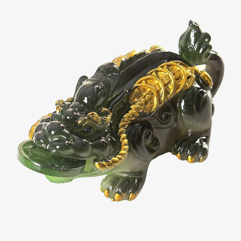 Color Changing Small PiXiu Resin Wealth Figurine 11cm