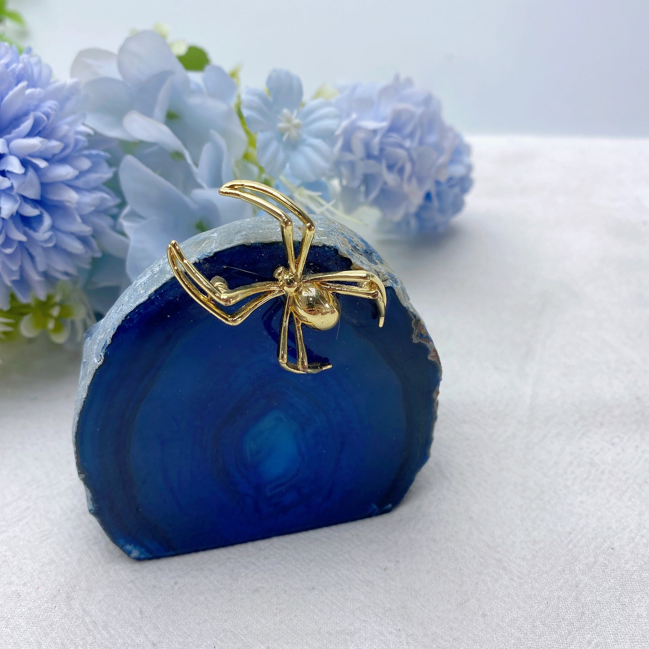 Colored Agate Slab Free Form Crystal Specimen 3-inch