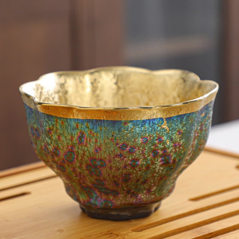 Colorful Ceramic Chinese Tea Cup 135ml Handcrafted Artistry