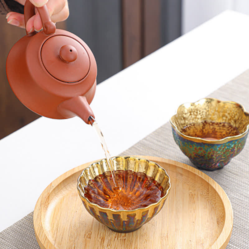 Colorful Ceramic Chinese Tea Cup 135ml Handcrafted Artistry