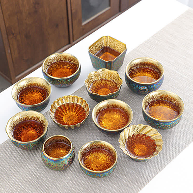 Colorful Ceramic Chinese Tea Cup 135ml Handcrafted Artistry