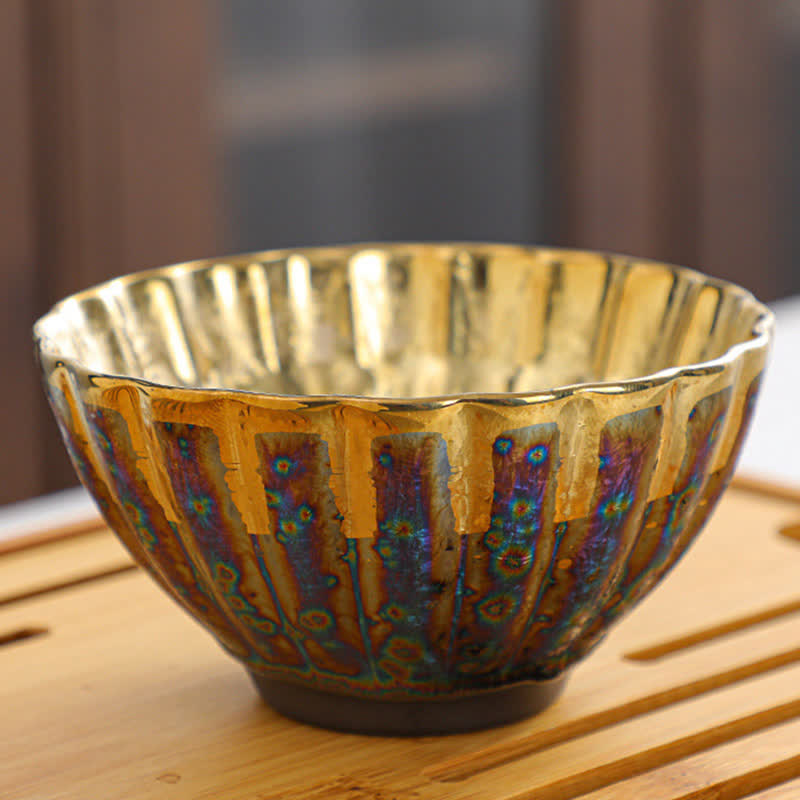 Colorful Ceramic Chinese Tea Cup 135ml Handcrafted Artistry