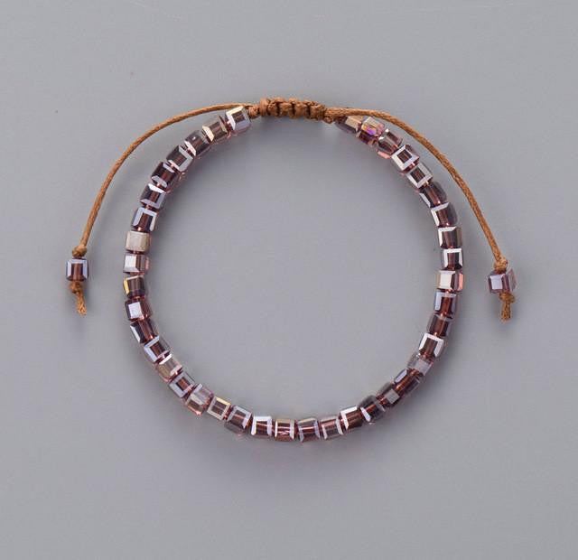 Colorful Iridescent Crystal Friendship Bracelet