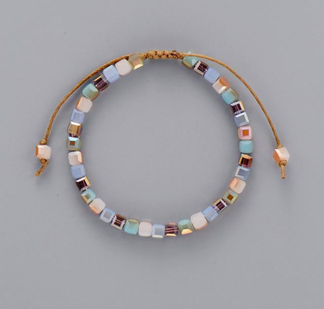 Colorful Iridescent Crystal Friendship Bracelet