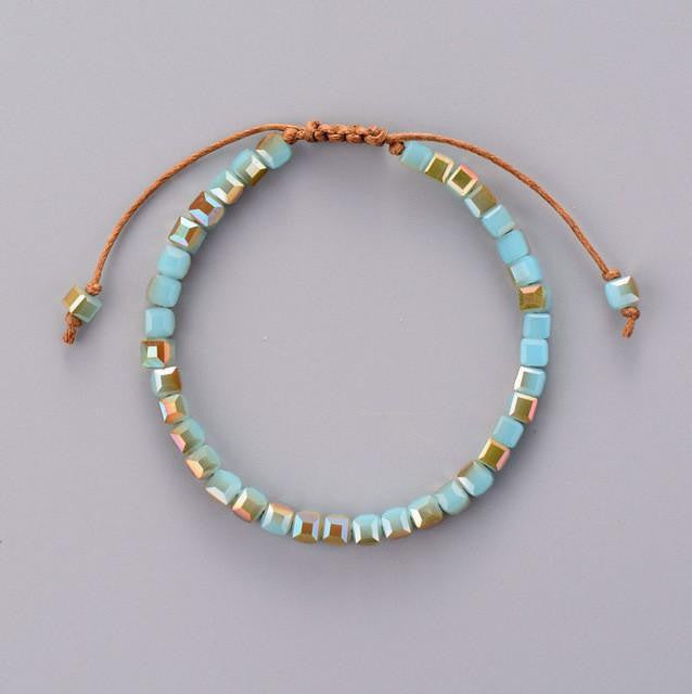 Colorful Iridescent Crystal Friendship Bracelet