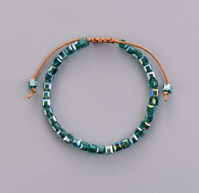 Colorful Iridescent Crystal Friendship Bracelet
