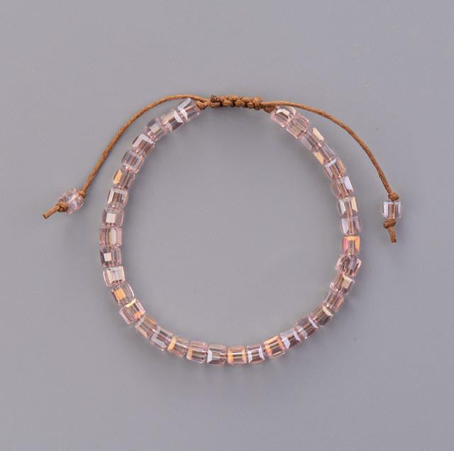 Colorful Iridescent Crystal Friendship Bracelet