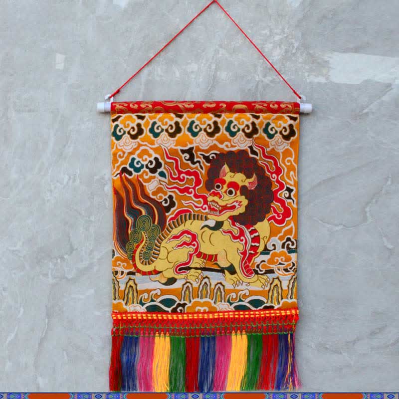 Colorful Kirin Wall Art | Feng Shui Spiritual Decor 30cm