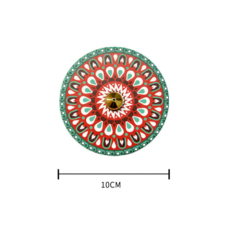 Colorful Pattern Ceramic Incense Stick Burner 10cm