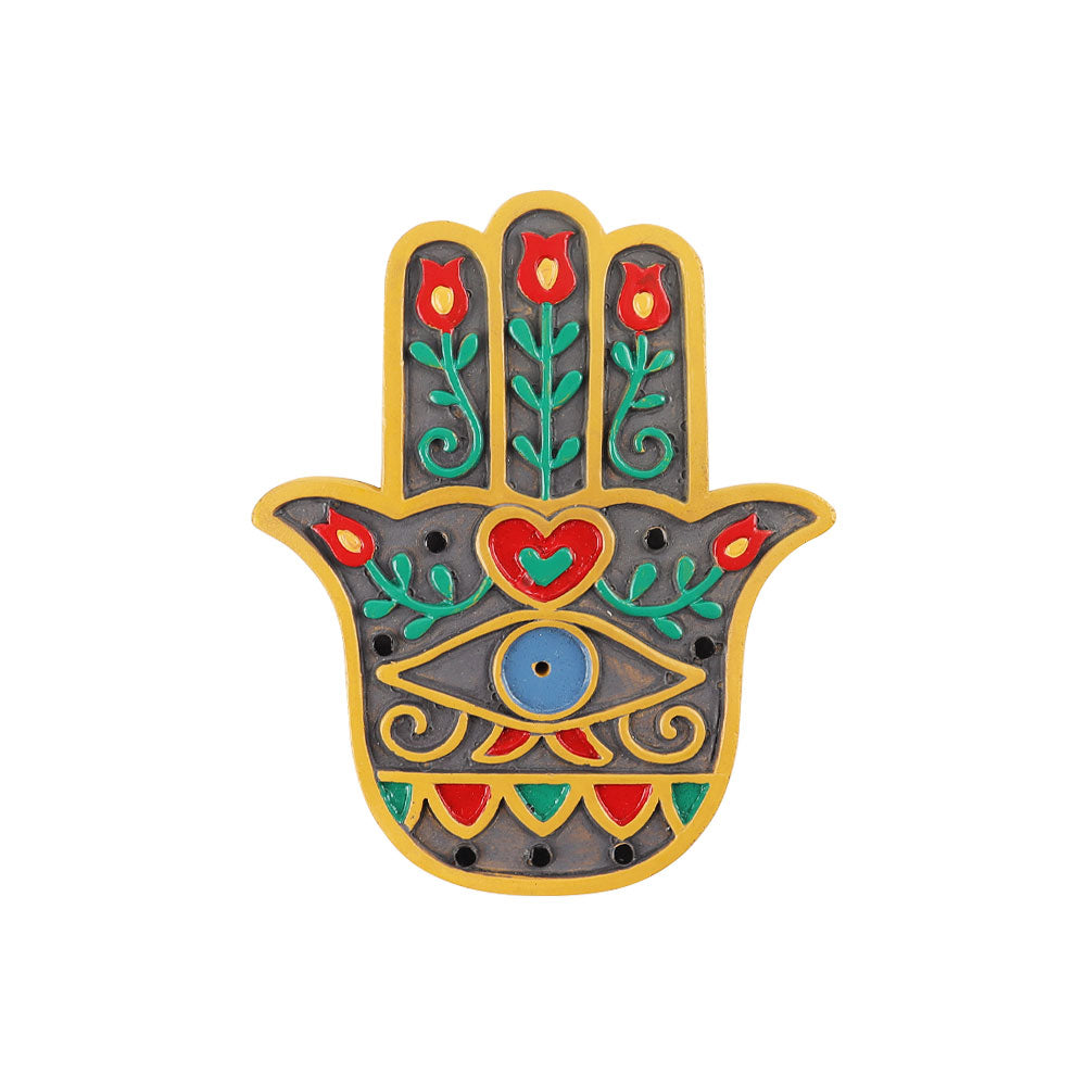 Colorful Resin Buddha Hand Plate Incense Burner