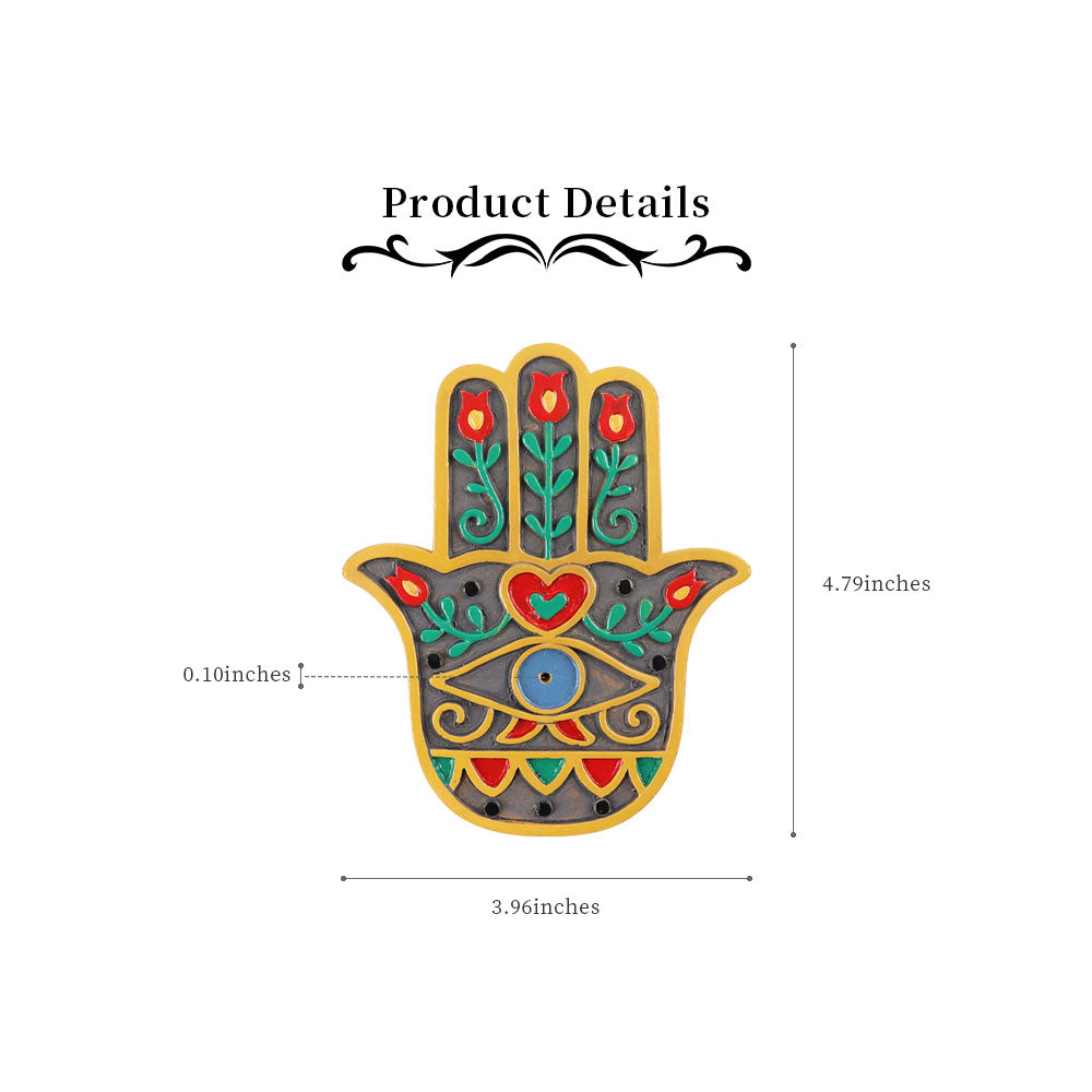 Colorful Resin Buddha Hand Plate Incense Burner