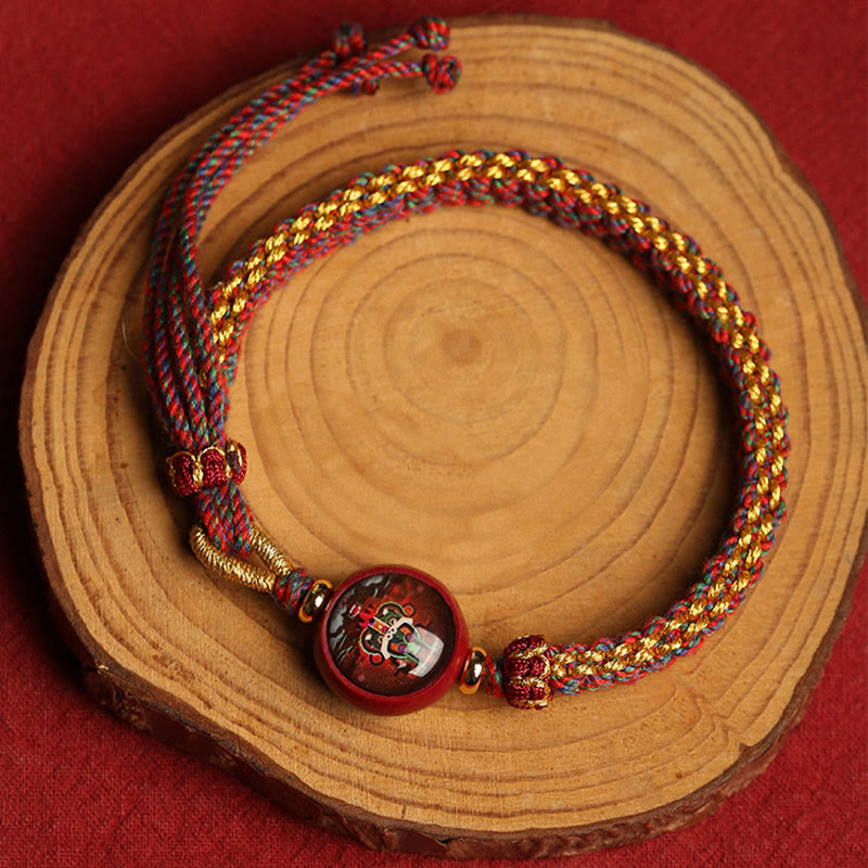 Colorful Rope Cinnabar Thangka Blessing Bracelet