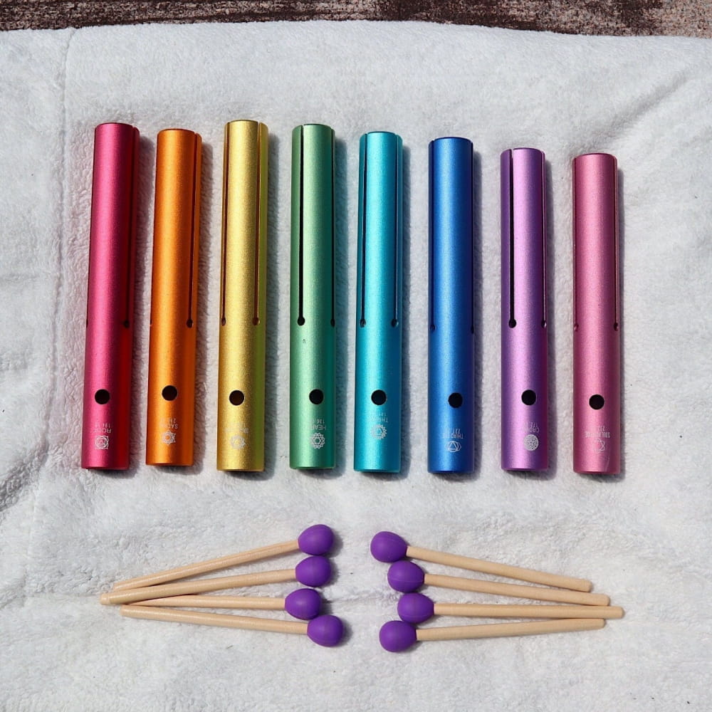 Complete Chakra Tuning Fork Set - 8 Frequencies for Healing - On sale