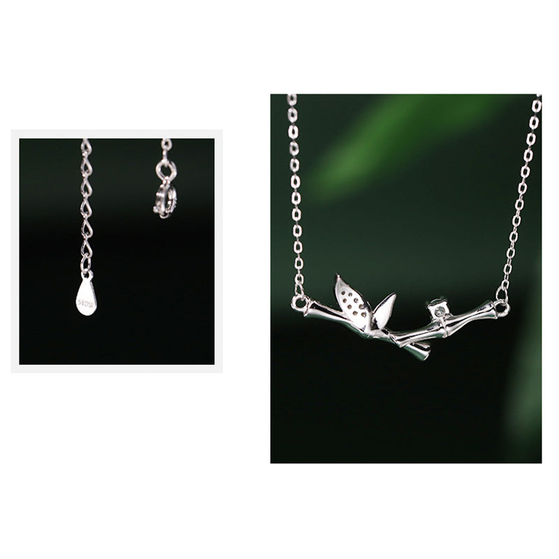 Copper Bamboo Leaf Spiritual Necklace for Wealth & Growth