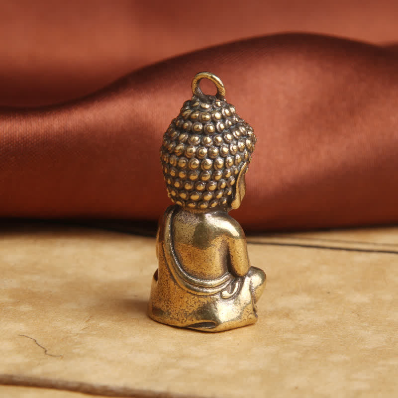 Copper Buddha Compassion Keychain Pendant for Mindfulness