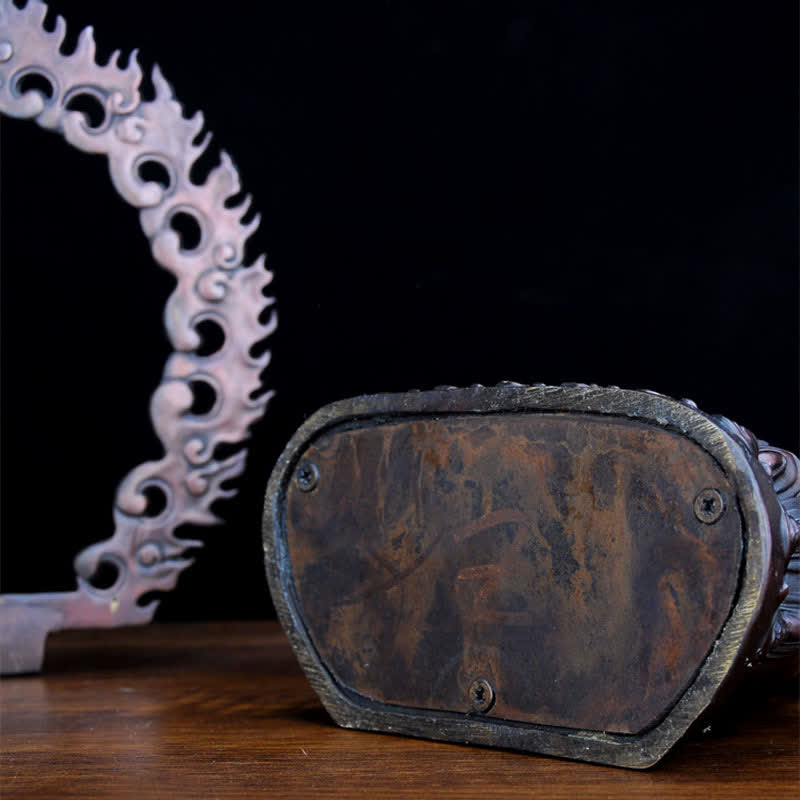 Copper Buddha Statue Mahakala Bodhisattva Compassion Figurine