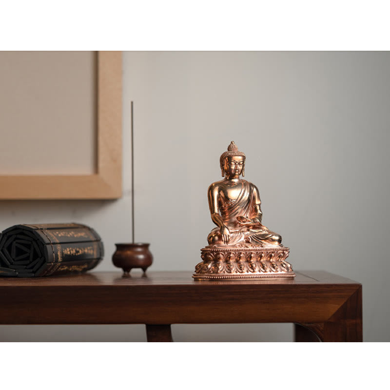 Copper Buddha Statue | Serenity Gautama Shakyamuni Figurine