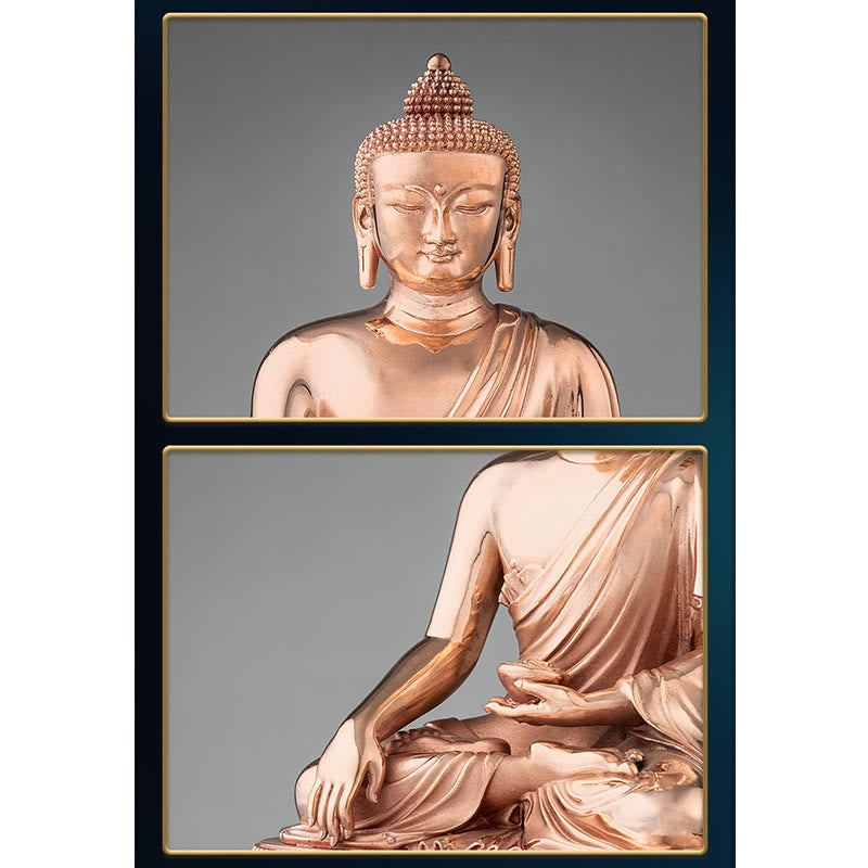 Copper Buddha Statue | Serenity Gautama Shakyamuni Figurine