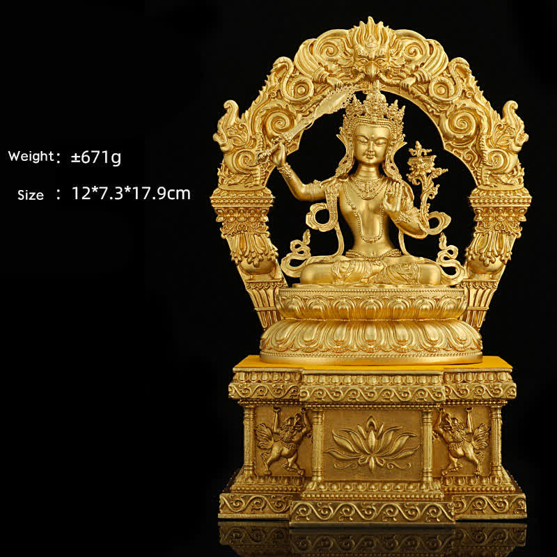 Copper Buddha Statue | Shakyamuni Amitabha Medicine Buddha Figurine