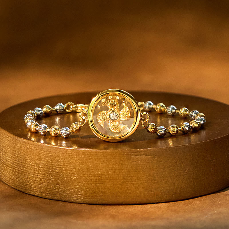 Copper Feng Sheng Shui Qi Windmill Bracelet for Protection