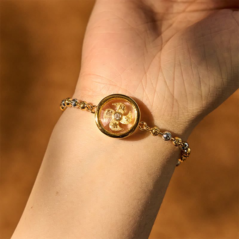 Copper Feng Sheng Shui Qi Windmill Bracelet for Protection