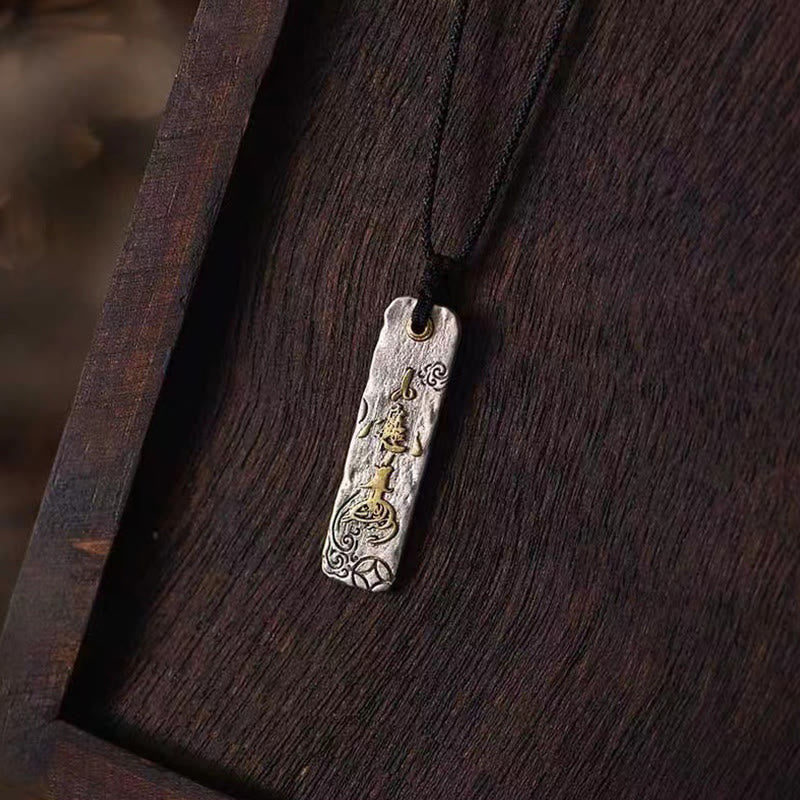 Copper Fortune Necklace | Chinese Character Prosperity Pendant