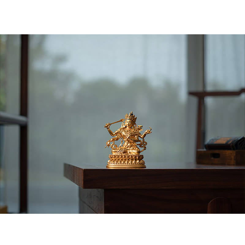 Copper Four-armed Manjusri Bodhisattva Statue | Compassion Serenity