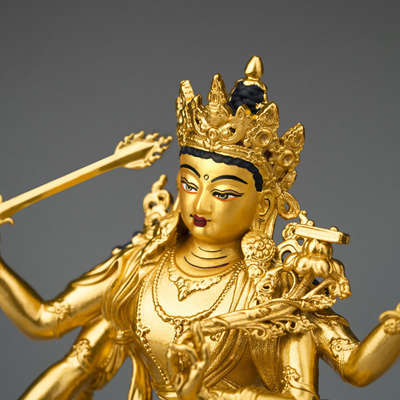 Copper Four-armed Manjusri Bodhisattva Statue | Compassion Serenity
