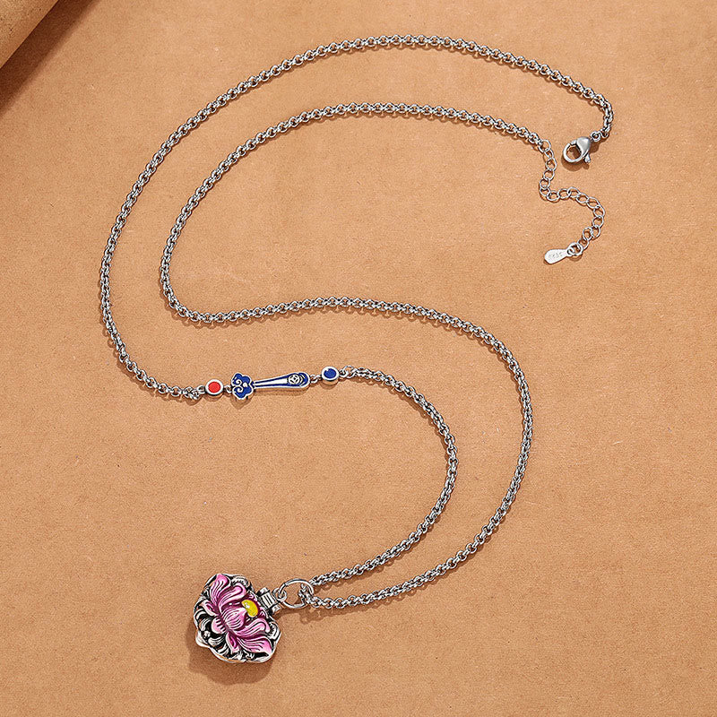 Copper Lotus Necklace for Luck & New Beginnings - Unisex