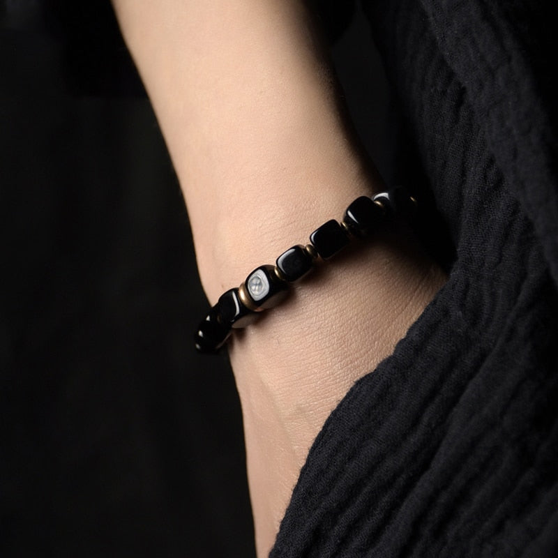 Copper & Obsidian Bracelet for Protection