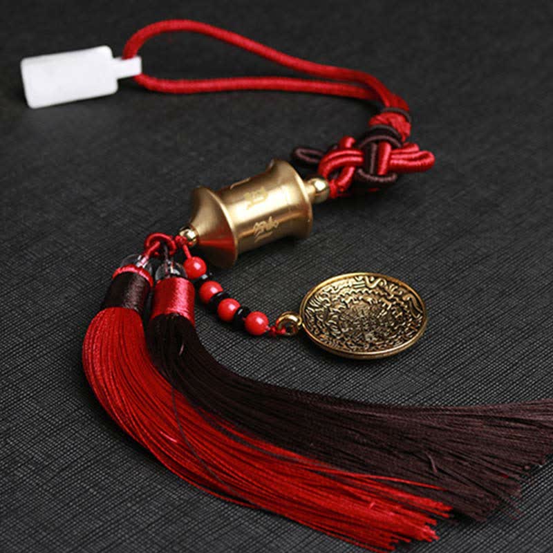 Copper Om Mani Padme Hum Car Hanging Decoration 32cm