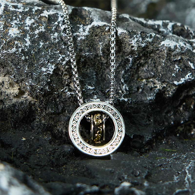 Copper Pixiu Necklace with Peace Buckle | Wealth & Luck