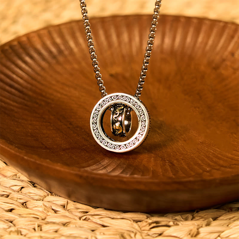 Copper Pixiu Necklace with Peace Buckle | Wealth & Luck