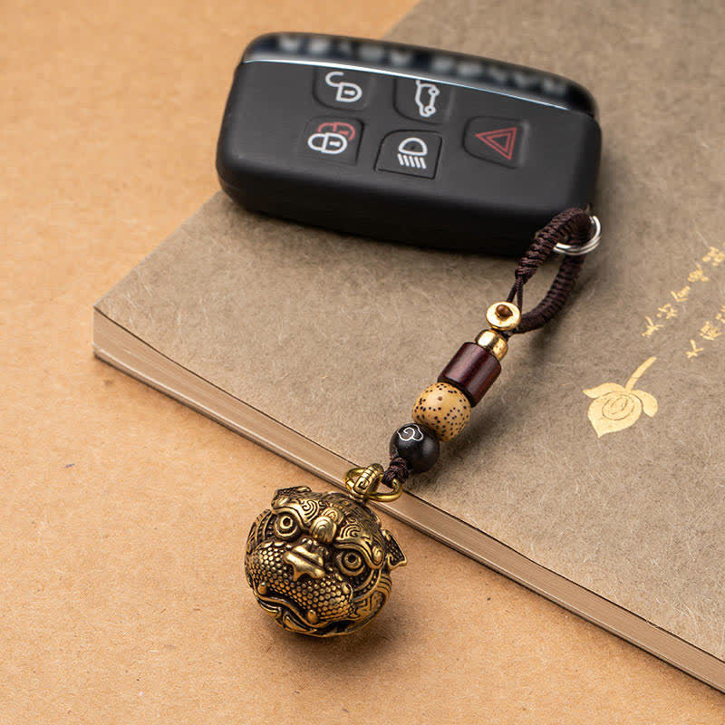 Copper Pixiu Wealth Key Chain – Luck & Protection Talisman