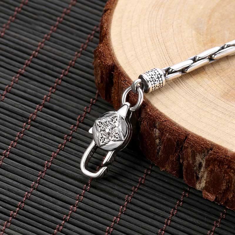 Copper Plated Silver Om Mani Padme Hum Strength Bracelet