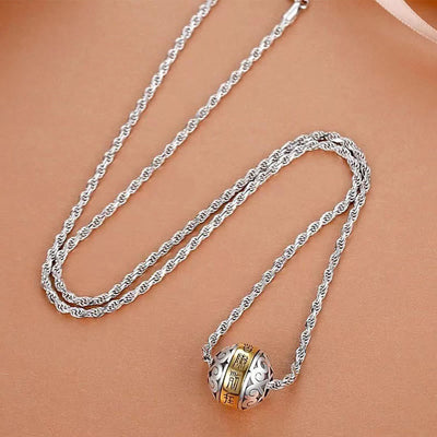Copper Taoist Nine-Character Mantra Balance Necklace