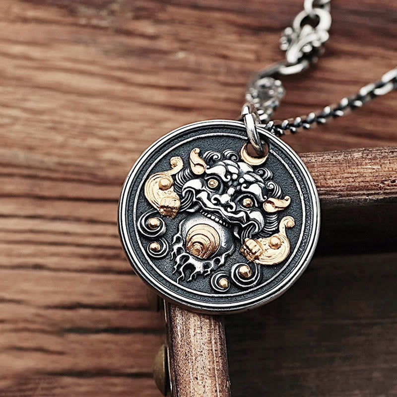 Copper Tibetan Kirtimukha Amulet Spiritual Necklace