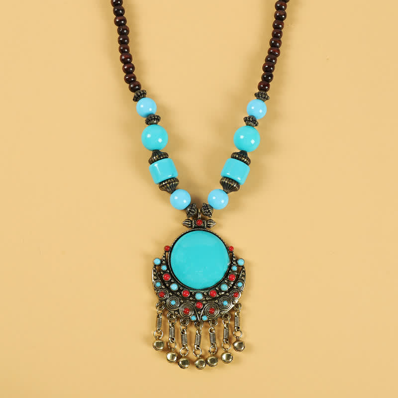 Copper Tibetan Spiritual Retro Beads Tassel Hair Accessories