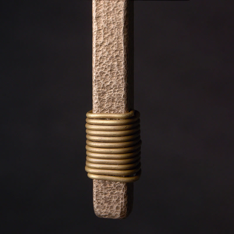 Copper Vintage Textured Wealth Necklace for Spiritual Luck